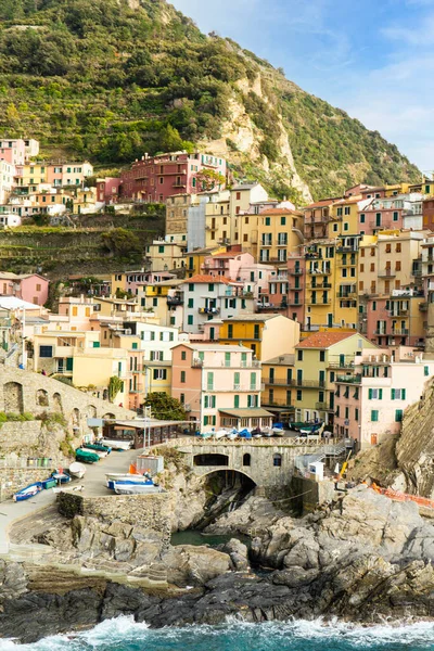 Vista Del Pueblo Manarola Cinque Terre Liguria Italia — Foto de Stock