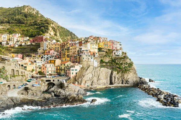 Kilátás Manarola Falu Cinque Terre Liguria Olaszország — Stock Fotó