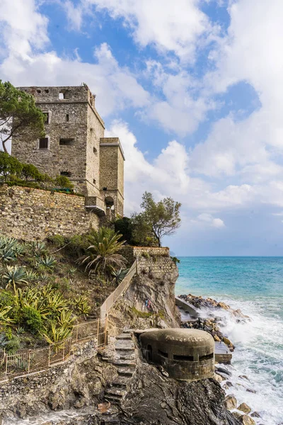 stock image Dawn Tower overlooking the sea in Monterosso al mare, Cinque Terre, Liguria, Italy