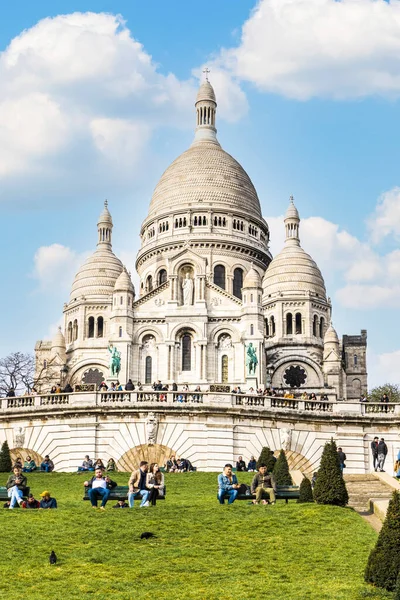 Paris Fransa Mart 2023 Sacre Coeur Bazilikası Roma Katolik Kilisesi — Stok fotoğraf