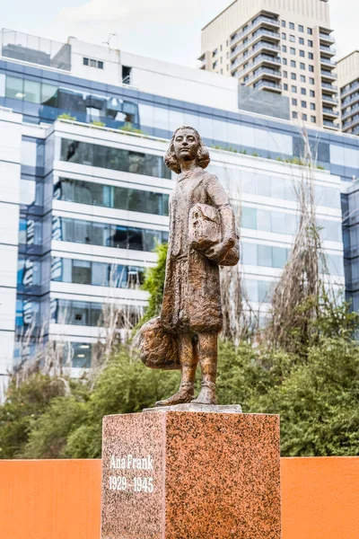 Stock image Buenos Aires, Argentina - June 9, 2023: Statue Anne Frank. The statue is a replica of the existing one in the city of Amsterdam, carried out by the artist Jet Schepp.