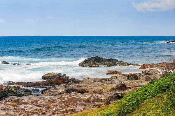 Hookipa Sahili yakınlarındaki Rocky sahili, Maui, ABD
