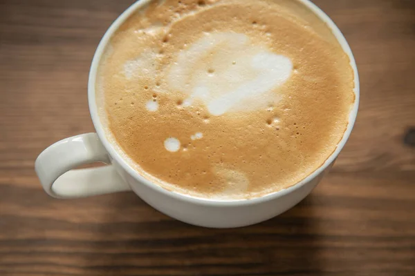 Grande Branco Xícara Café Cappuccino — Fotografia de Stock