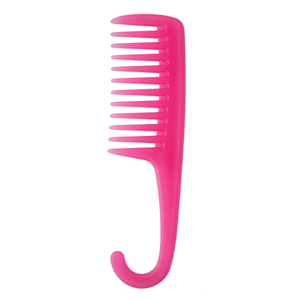 Roze Haarkam Mannen Kam Een Geïsoleerde Witte Achtergrond — Stockfoto