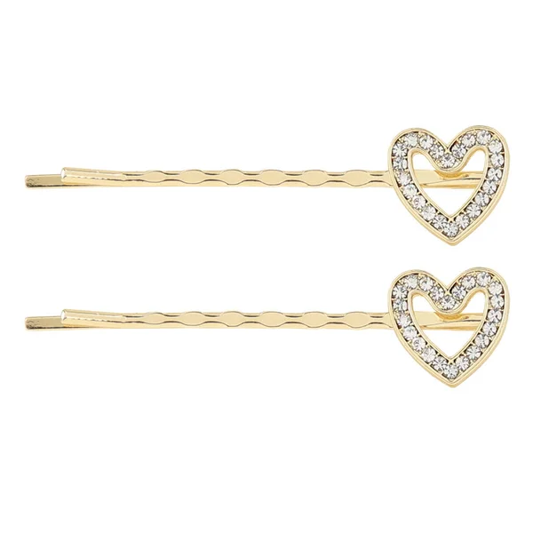 Golden Hairpins White Background — Stock Photo, Image