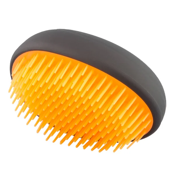Modieuze Haarborstel Heldere Kleur Geïsoleerd Wit — Stockfoto