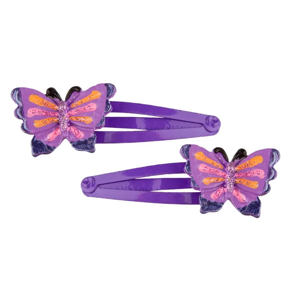 stock image Two children's hairpins on a white background.