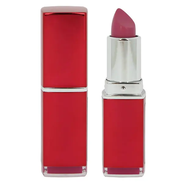 Open Lipstick Red Plastic Case White Isolated Background — Stock Photo, Image