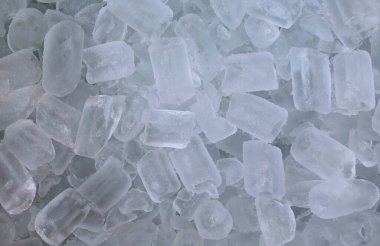 Buz küpleri arka plan. Üstten Görünüm.