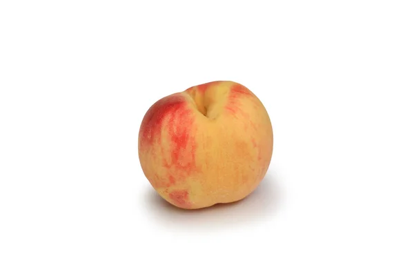 Peach Fruit Isolated White Background Image Clipping Path — Stock Photo, Image