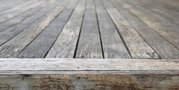 Old Vintage Planked Wood Table Perspective Background — Foto de Stock