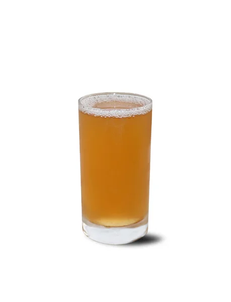 Sklenice Piva Izolovaná Bílém Pozadí Obrázek Oříznutou Cestou — Stock fotografie