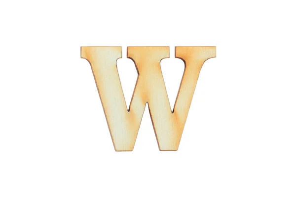 영국의 Alphabet Letter Wood Font Alone White Background — 스톡 사진