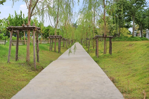 View Traditional Japanese Garden Walk Pathway — Zdjęcie stockowe