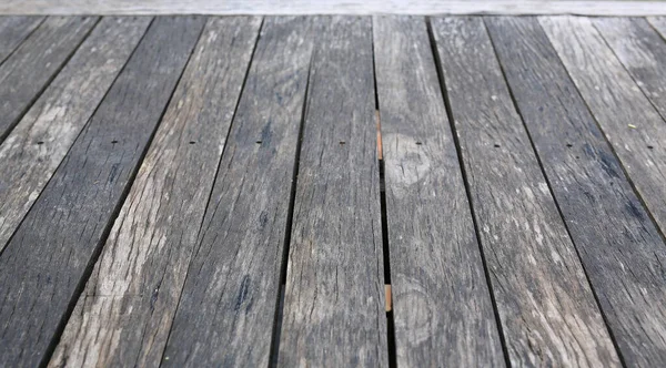 Old Vintage Planked Wood Table Perspective Background — 스톡 사진
