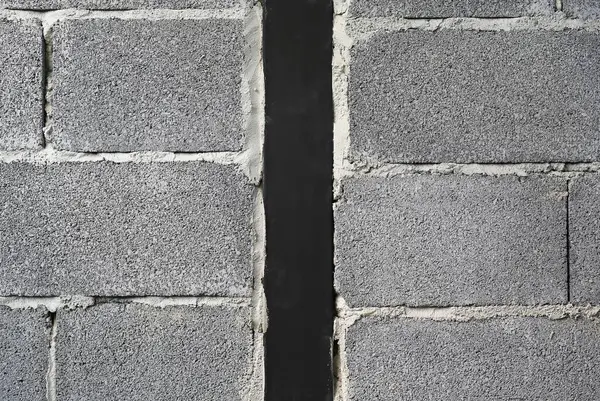 Nové Betonové Cihly Blok Stěny Textura Pozadí Černým Kovem Centru Royalty Free Stock Fotografie