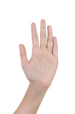 Beyaz stüdyo arka planında 