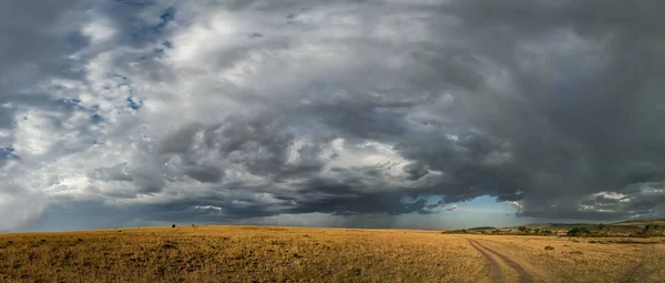 Huge Rain Clouds Masai Mara National Reserve Savannah Masai Mara — Stock Photo, Image