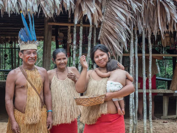2018 Iquitos Peru Sep 2018 Yagua Indians His Local Costume — 스톡 사진
