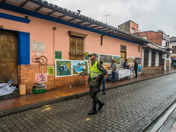 Bogota Colombia Sep13 2018 Colored Walls Houses Pictures Local Artists — Stock Photo, Image