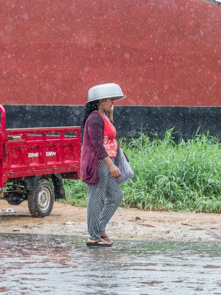 Табатінга Бразилія Вересня 2018 Дощовий День Порту Амазонки — стокове фото