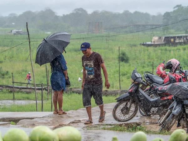 Табатінга Бразилія Вересня 2018 Дощовий День Порту Амазонки — стокове фото