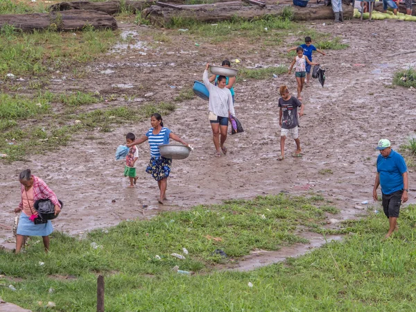 Tabatinga Brasil September 2018 Hari Hujan Pelabuhan Sungai Amazon — Stok Foto