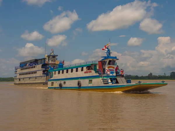 Benjamin Constant Brazil September 2018 Passenger Ferry Cargo Amazon River — 图库照片