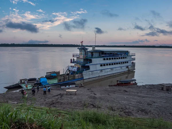 Benjamin Constant Brazil September 2018 Passenger Ferry Cargo Amazon River — Stock Photo, Image
