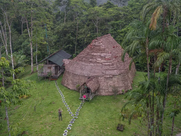 Iquitos Peru Mar 2018 House Yagua Tribe Indian — Fotografie, imagine de stoc