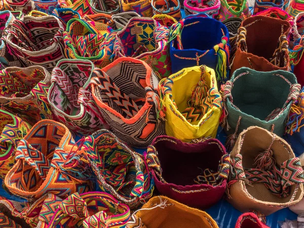Bunte Tüten Auf Den Straßen Von Bogota Kolumbien Lateinamerika — Stockfoto