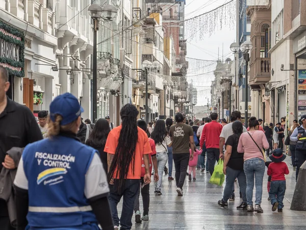 Lima Peru Prosince 2018 Lidé Ulici Limy Před Vánocemi Peru — Stock fotografie