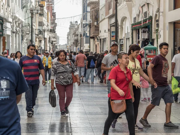 Lima Peru Prosince 2018 Lidé Ulici Limy Před Vánocemi Peru — Stock fotografie