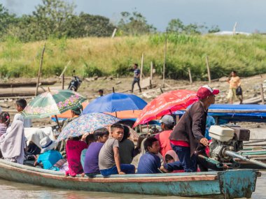 Goree, Senegal... 2 Şubat 2019 Goree adasındaki panoramik renkli evler. Gore. Dakar Senegal. Afrika.