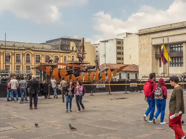 Bogota Colombia November 2018 Performances Street Theater Bolivar Square Bogota — Stock Photo, Image