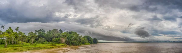 Panoramic View Amazon River White Water Amazonia Peru South America — Stock Photo, Image