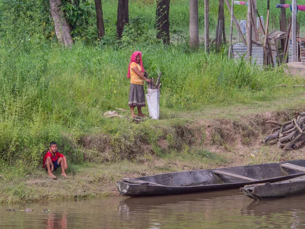Amazonka Peru Grudnia 2018 Codzienne Życie Ludzi Brzegu Amazonki Amazońska — Zdjęcie stockowe