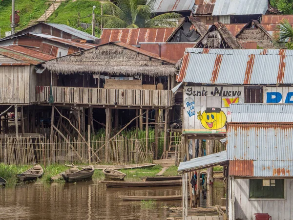 Pebas Peru December 2018 View Village Bank Amazon River South — Stock Photo, Image