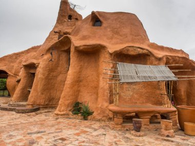 Villa de Leyva, Kolombiya - 02 Mayıs 2016: Terrakota Evi. Güney Amerika