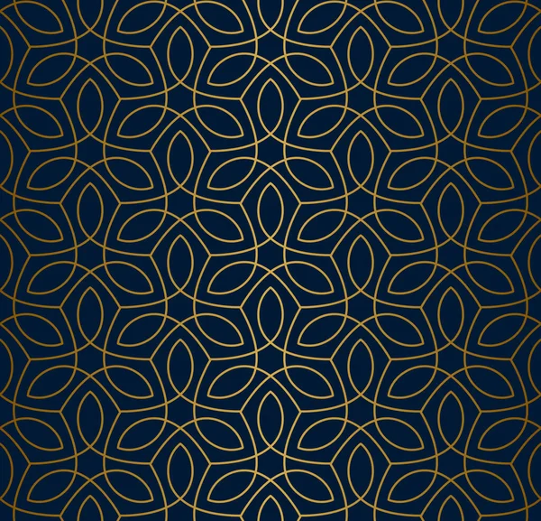 Роскошный Цветочный Бесшовный Узор Абстрактный Геометрический Фон Минималистическом Линейном Стиле — стоковый вектор