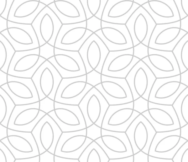 Роскошный Цветочный Бесшовный Узор Абстрактный Геометрический Фон Минималистическом Линейном Стиле — стоковый вектор
