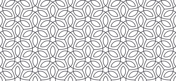 Patrón Floral Lujo Sin Costuras Fondo Geométrico Abstracto Estilo Lineal — Vector de stock