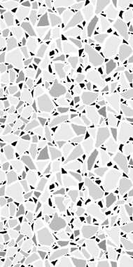 Terrazzo kusursuz desen. Modern monokrom kiremit dokusu. Vektör soyut arkaplanı. EPS 10