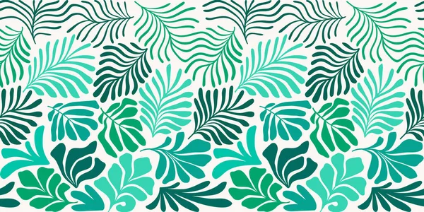 Fond Abstrait Moderne Avec Des Feuilles Palmier Tropical Dans Style — Image vectorielle