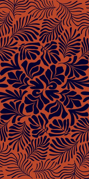 Σύγχρονο Αφηρημένο Φόντο Τροπικά Φύλλα Φοίνικα Στυλ Matisse Διάνυσμα Χωρίς — Διανυσματικό Αρχείο