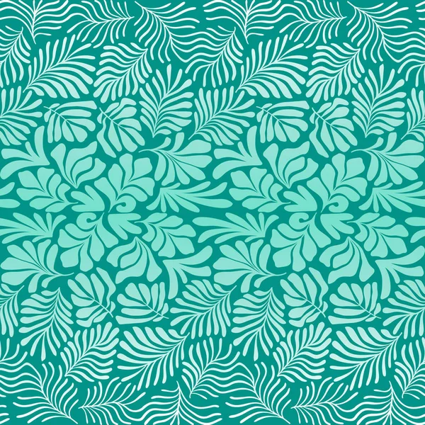 Modern Soyut Arka Plan Tropik Palmiye Yaprakları Matisse Tarzında Skandinavya — Stok Vektör