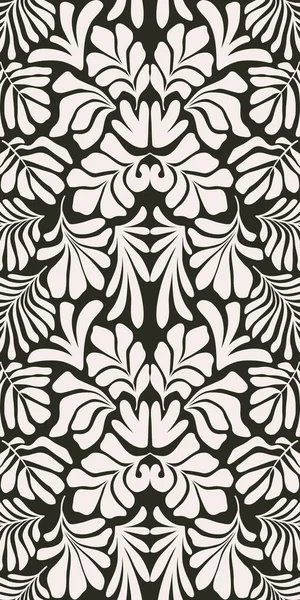 Moderne Abstracte Achtergrond Met Tropische Palmbladeren Matisse Stijl Vector Naadloos Rechtenvrije Stockvectors