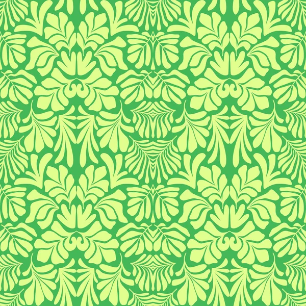 Modern Soyut Arka Plan Tropik Palmiye Yaprakları Matisse Tarzında Skandinavya — Stok Vektör