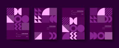 Trendy tasarım kapsar. Minimal geometrik şekiller kompozisyonları. Broşürler, posterler, kapaklar ve afişler için geçerlidir.