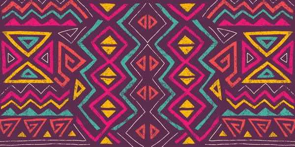 African Ethnic Seamless Pattern Tribal Style Trendy Abstract Geometric Background — Stock Vector